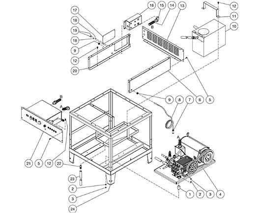 HEG-2010-1E3G/1E4G/1E5G/1E9G Pump Frame Assembly Parts By MiTM