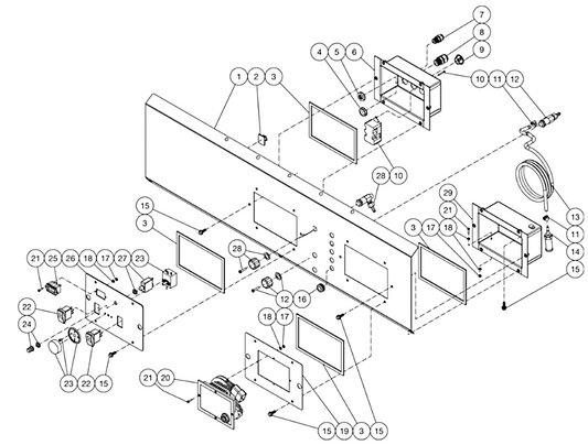 HDS-3006-0B7G, HDS-3008-0B7G, HDS-3505-0B7G, HDS-4005-0B7G (sn:0-15160030) Control Panel Assembly Parts By MiTM