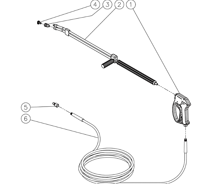 HEO-3004-0E4G Gun//Wand/Hose Assembly Parts By MiTM