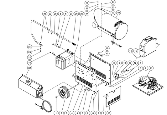 HHB-1002-0E1A, HHB-1003-0E1A, HHB-1502-0E1A, HHB-2503-0E2A, HHB-303-0E1A (sn:0-15152417) Frame Assembly Parts By MiTM