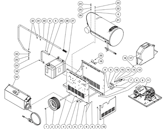 HHB-1002-0E1A, HHB-1003-0E1A, HHB-1502-0E1A, HHB-2503-0E2A, HHB-303-0E1A (sn:15152418-99999999) Frame Assembly Parts By MiTM