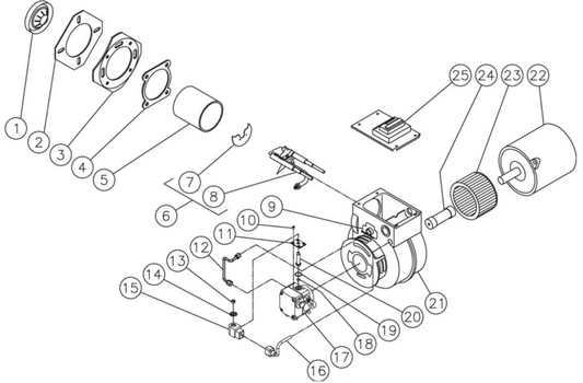 HHB-1002-0E1A, HHB-1003-0E1A, HHB-1003-0E1A, HHB-1502-0E1A Series Burner Assembly Parts By MiTM