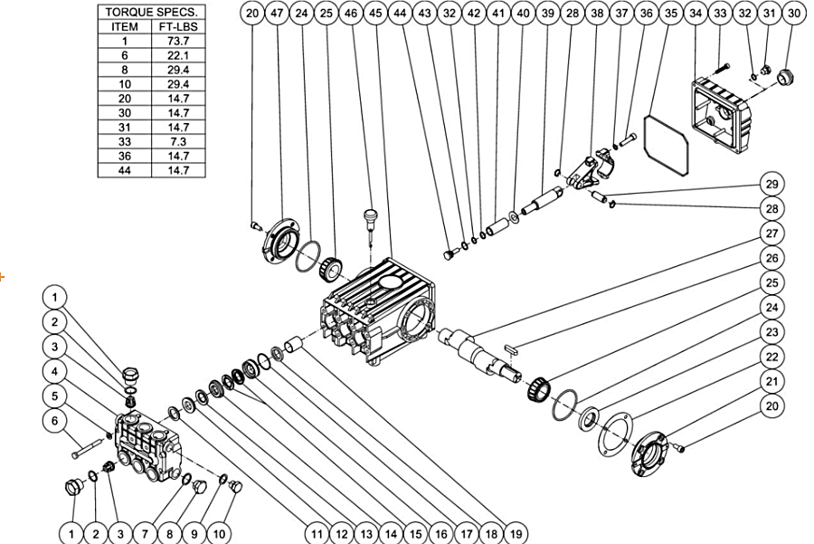 HHD-2004-0E2G/0E3G/0E8G/0E9G, HHD-3004-0E2G/0E3G/0E4G/0E5G/0E8G/0E9G, HHD-3004-0E3G/0E4G/0E5G/0E9G Pump Assembly Parts By MiTM