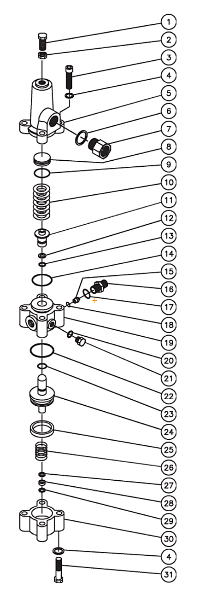 HDS-3505-0B7G (sn:0-15160030) Unloader Assembly Parts by Mi-T-M