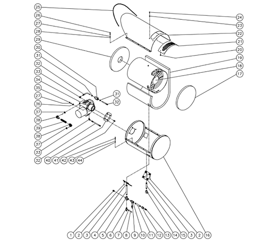 HHS-1002-0E1A/0E1G, HHS-1003-0E1A/0E1G, HHS-3004-0E2A/0E2G/0E3A/0E3G/0E4A/0E4G/0E8A/0E8G/0E9A/0E9G, HHS-3005-0E3A/0E3G/0E4A/0E4G/0E9A/0E9G Heat Exchanger Assembly Parts By MiTM