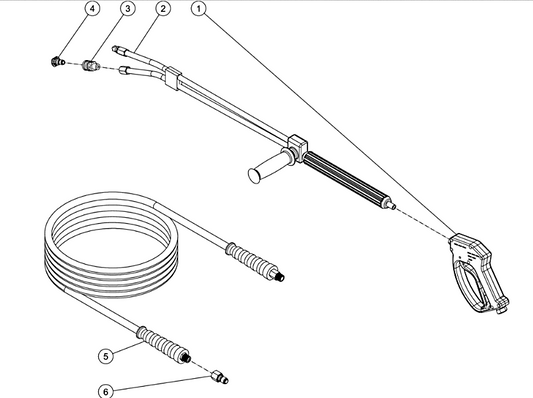 HHS-1003-2E1G/2E2A, HHS-2004/3004/3005-2E2A/2E2G/2E3G/2E4G/2E5G/2E8G/2E9G Gun//Wand/Hose Assembly Parts By MiTM