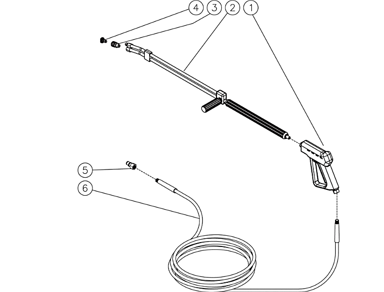 HHS-1502-1E1A/1E1G, HHS-3004/3005-0E2A/0E2G/0E3A/0E3G/0E4A/0E4G/0E8A/0E8G/0E9A/0E9G/1E2A/1E2G/1E3A/1E3G/1E4A/1E4G/1E5A/1E5G/1E8A/1E8G/1E9A/1E9G Gun//Wand/Hose Assembly Parts By MiTM