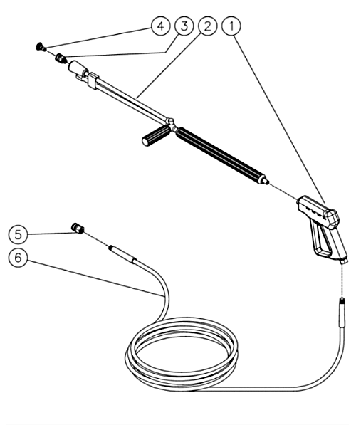 HHS-1002-0E1A/0E1G, HHS-1003-0E1A/0E1G Gun/Wand/Hose Assembly Parts by MiTM