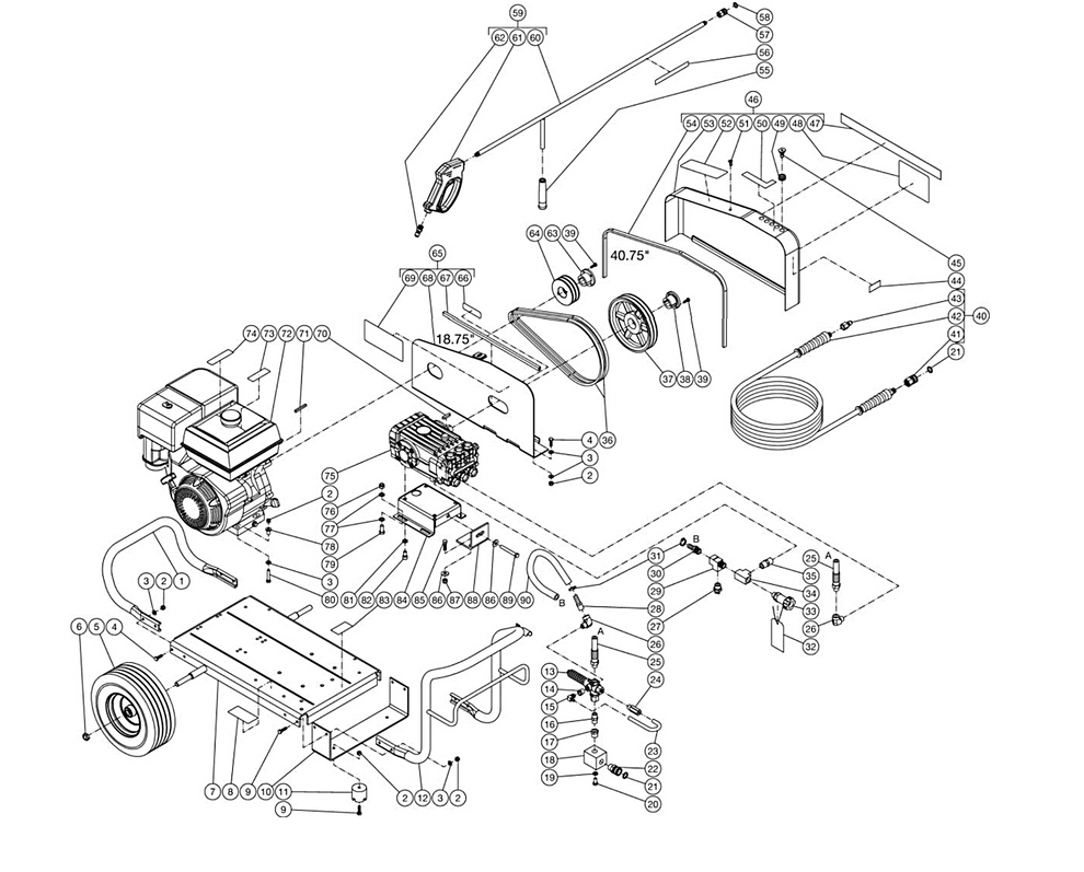 DC-4004-W5H6G (sn:0-11418874) Frame Assembly Parts by Mi-T-M