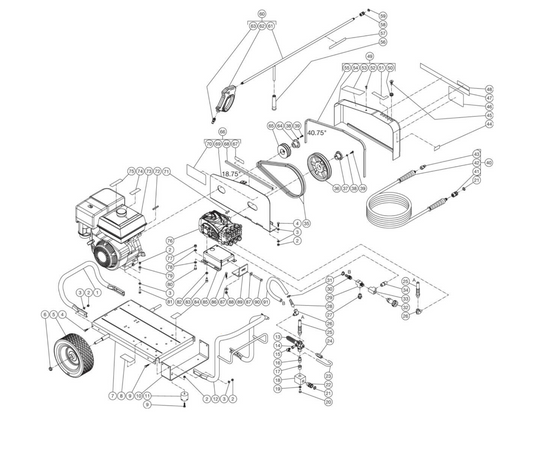DC-4004-W5H6G (sn:11418875-99999999) Frame Assembly Parts by Mi-T-M