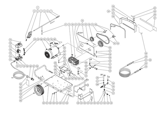 DC-3004-W4E3G (sn:11326875-11400525) (sn:11500526-11448401) Frame Assembly Parts By MiTM