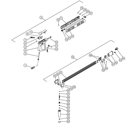 DC-1003-WSE1G (sn:0-10165216), DC-2004-WSE2G (sn:0-10165216) Gun/Wand/Dual Lance Assembly Parts By Mi-T-M