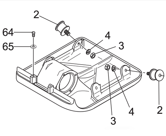 Shockmounts and Plate Assembly Parts for MVC88 Plate Tampers