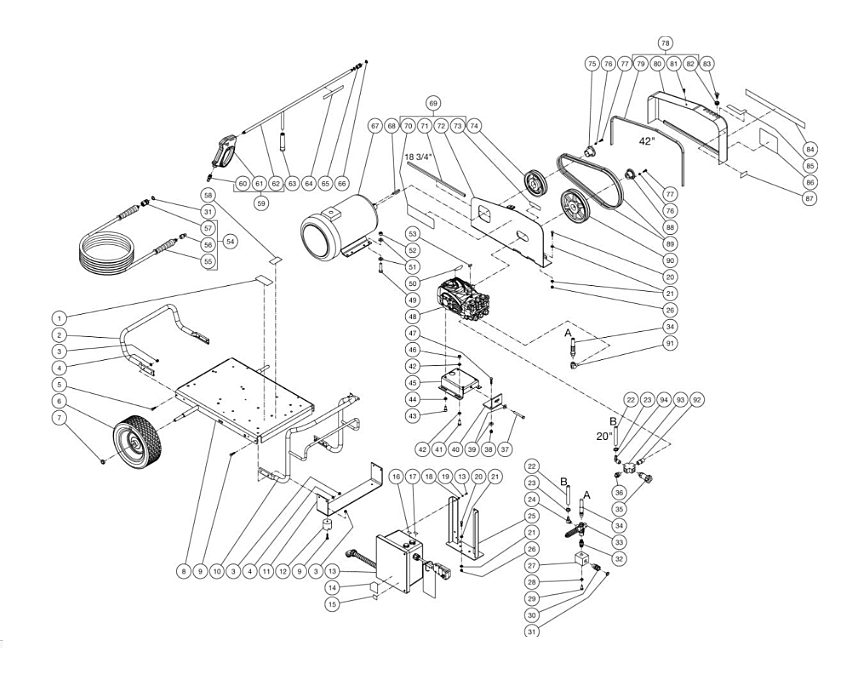 DC-3005-W0E3G (sn:11448403-11457633) Frame Assembly Parts by Mi-T-M