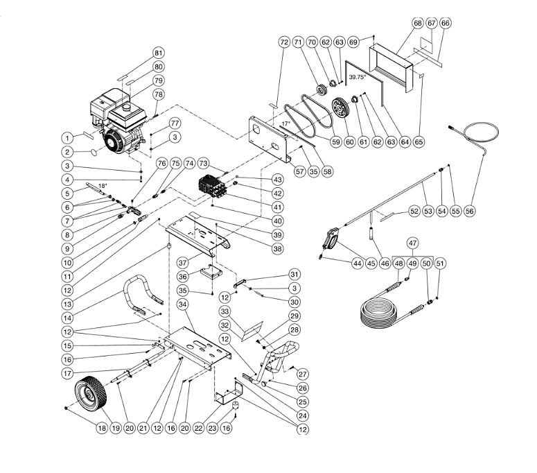 DC-4004-BA0K6A (sn:0-99999999) Frame Assembly Parts by Mi-T-M