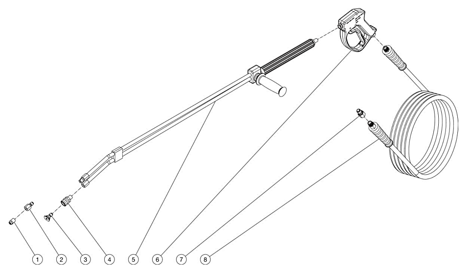 DHG-4004 Gun/Wand/Hose Assembly Parts By Mi-T-M