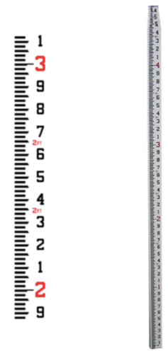 Sokkia 16 feet Fiberglass Grade Rod Measured in Tenths 1005152-01