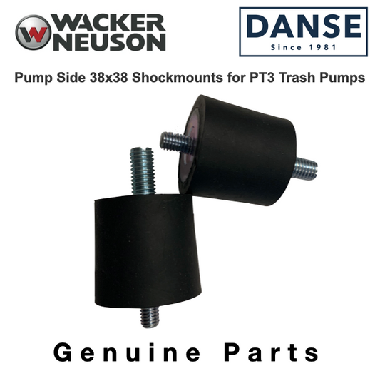 Wacker Pump Side 38x38 Shockmounts for PT3 Trash Pumps 0117818 5000117818 (2 pk)