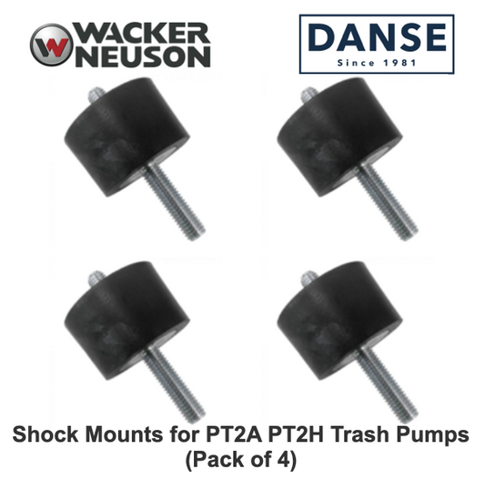 Wacker OEM Shockmount for PT2A PT2H Trash Pumps 0152399 5000152399 (Pack of 4)