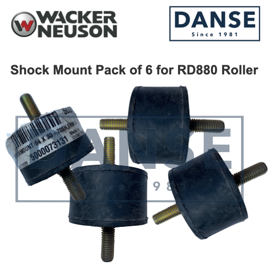 Shockmount Pack of 6 54X33-70Sh for Wacker Neuson RD880 Roller 0073131 5000073131