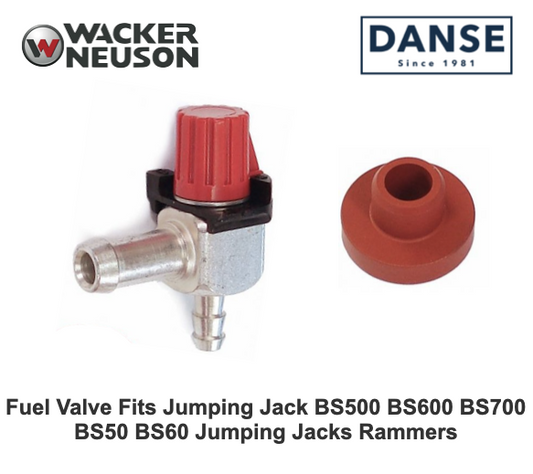 Fuel Valve &amp; Bushing Kit  For Wacker BS50-4 BS60-4 BS600 BS700 Jumping Jack Rammers 0114066 5000114066