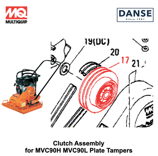 Clutch Assembly for MVC90H MVC90L Plate Tampers by Multiquip Mikasa 402326850