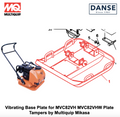Vibrating Base Plate for MVC82VH MVC82VHW Plate Tampers by Multiquip Mikasa 419119550 419119554