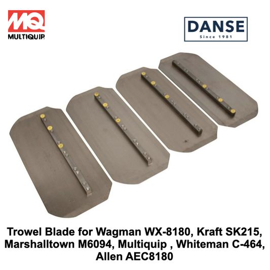  C-464 Trowel Blade Set of 4 for Wagman WX-8180, Kraft SK215, Marshalltown M6094, Multiquip , Whiteman C-464, Allen AEC8180