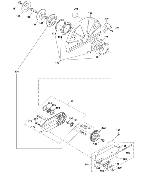 Cutting Device Parts For Makita EK8100, PC-8216 Concrete Circular Saw
