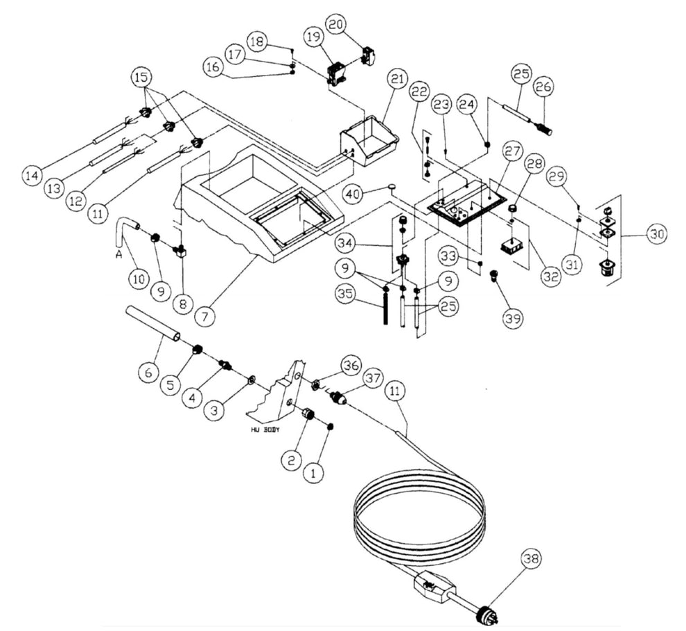 HU-2004-0M11, HU-3004-0M11, HU-3004-0M31 Control Panel Assembly Parts by Mi-T-M