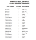 KF692011 Seal Kit for F6 Breaker by FRD Kent