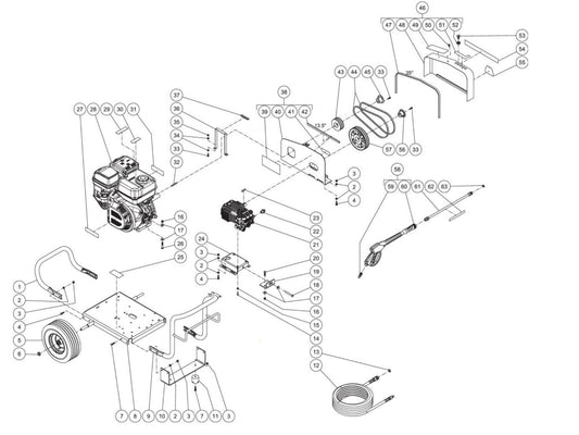 CMB-4004-0MLB (sn:10734404-10820763) Frame Assembly Parts By MiTM