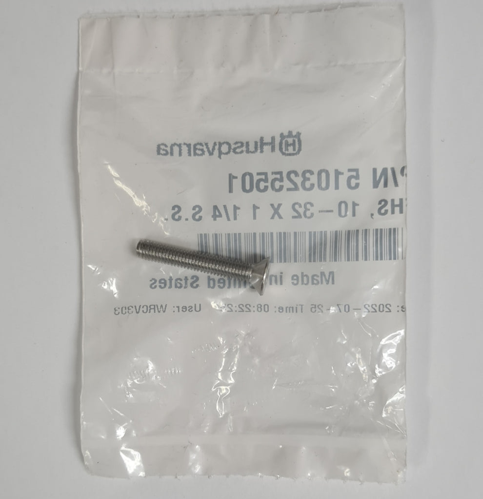 510325501 FHS, 10-32 X 1 1/4 S.S. FOR EARLY ENTRY SAW BY HUSQVARNA