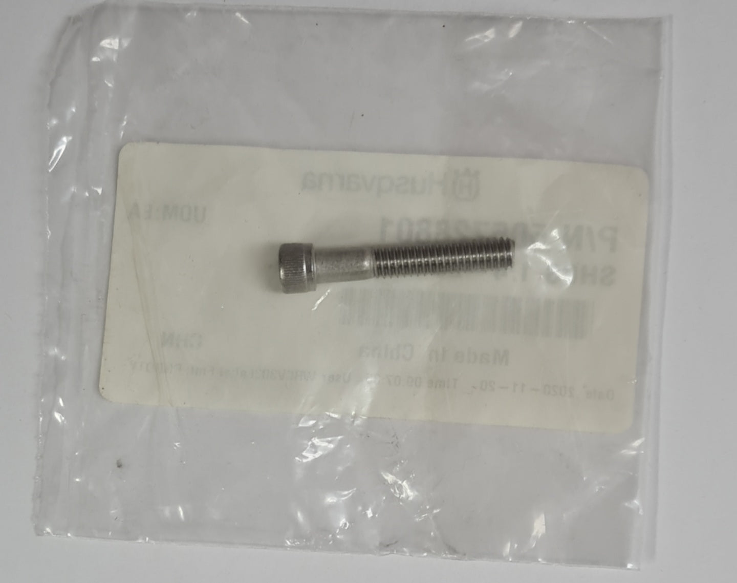 505728801 SHC 1/4-20-1 1/2 S.S. for Husqvarna Soff Cut 2500 Walk Behind Saw