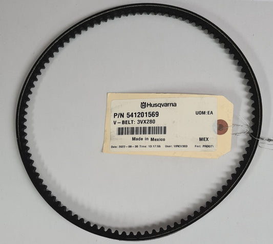 541201569 V-Belt 3VX280 For Husqvarna Soff Cut 150 Saw Replaces 588769201