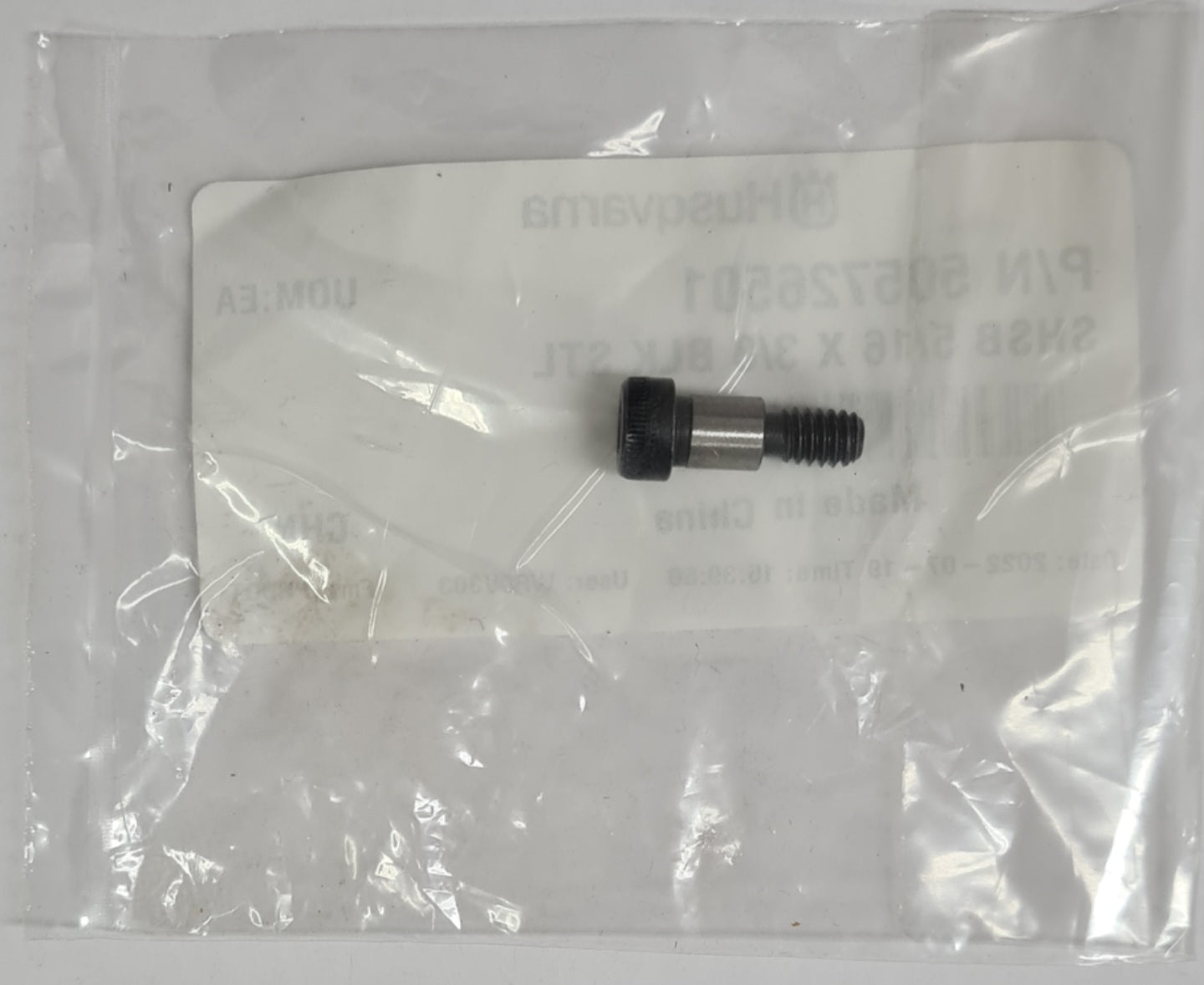 505726501 SHSB 5/16 X 3/8 BLK STL FOR EARLY ENTRY SAW BY HUSQVARNA