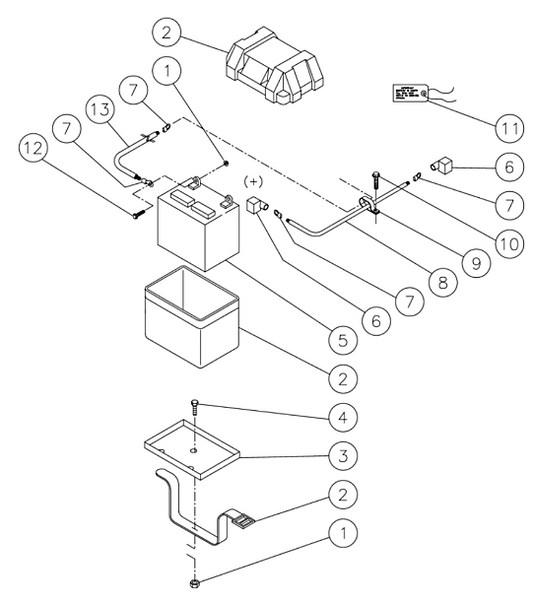 HSD-3004-0MDY, HSD-3505-0MGH Battery Box Assembly parts By MiTM