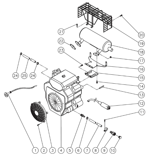 HVS-3005-0K6G, HVS-3504-0K6G Engine Assembly Parts by Mi-T-M