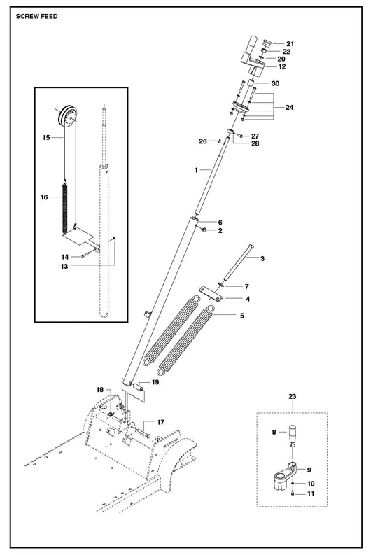 Screw Feed For FS520 By Husqvarna