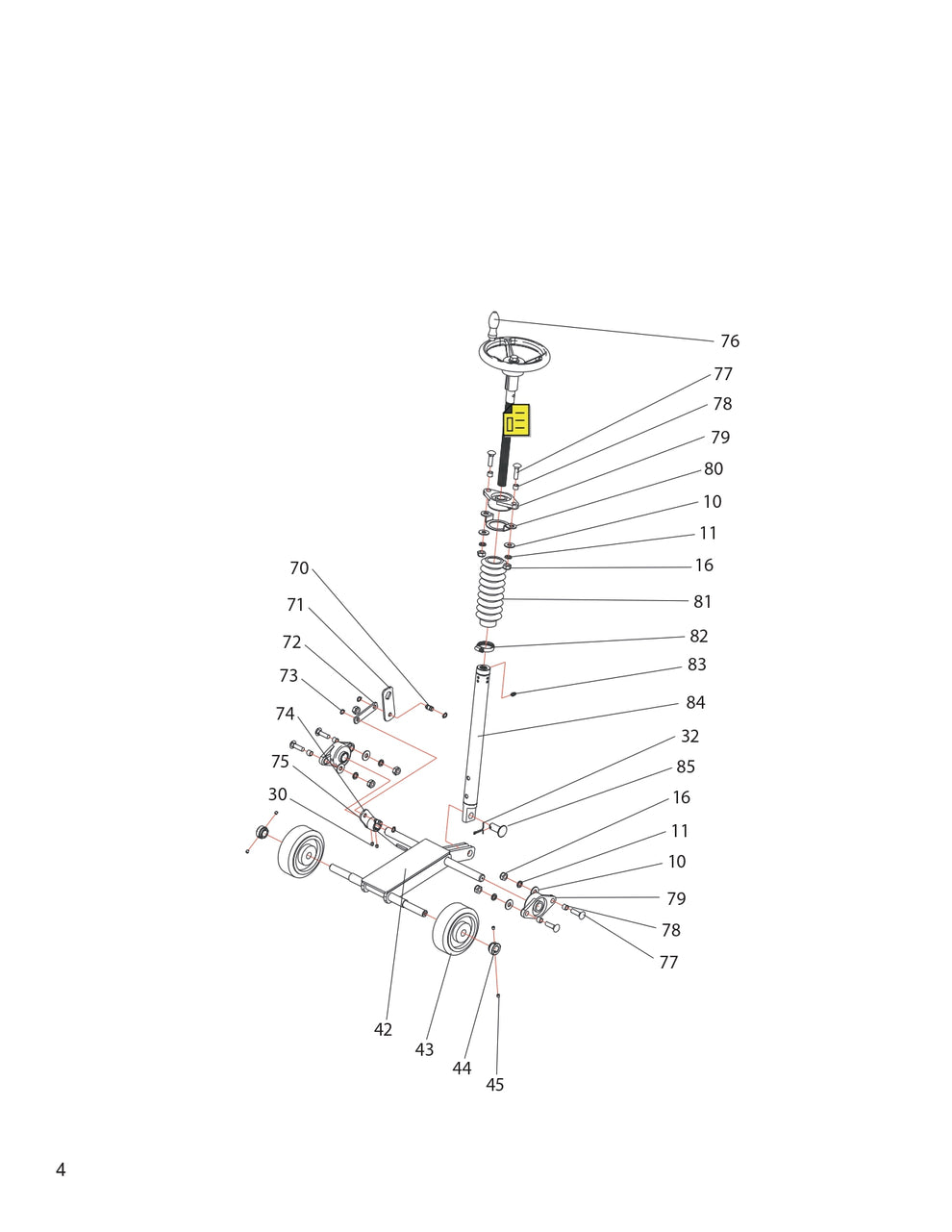 CC1200 Screw feed and Front axle assembly 