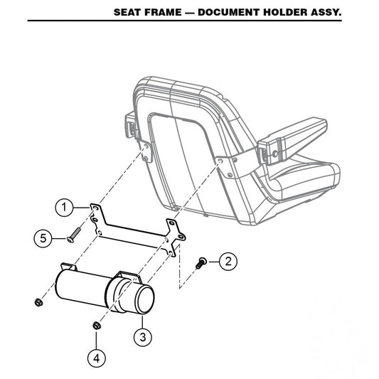 HTX6H Seat Frame-Document Holder Assembly