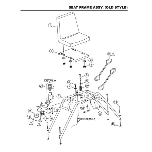 HTN27KTCSL HTN28KTCSL Seat Frame Assembly (Old Style)
