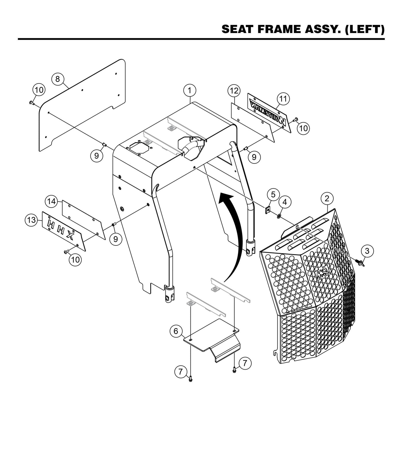 HHXD5 Seat Frame Assembly (Left)