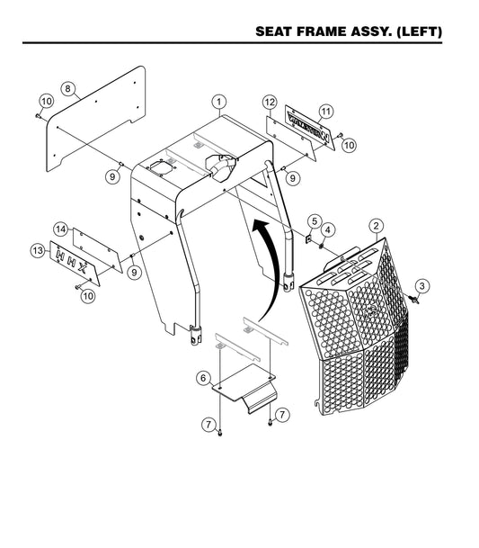 HHXG5 Seat Frame Assembly (Left)