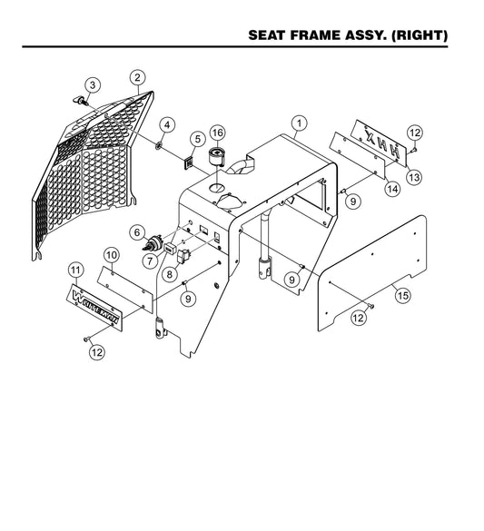 HHXG5 Seat Frame Assembly (Right)