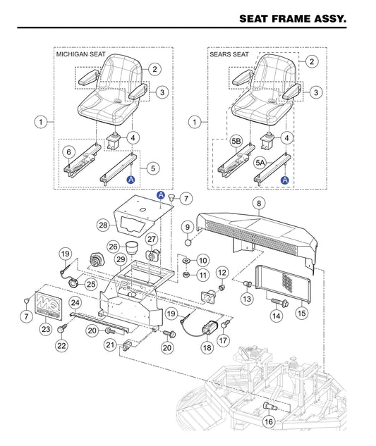 STXDF Seat Frame Assembly