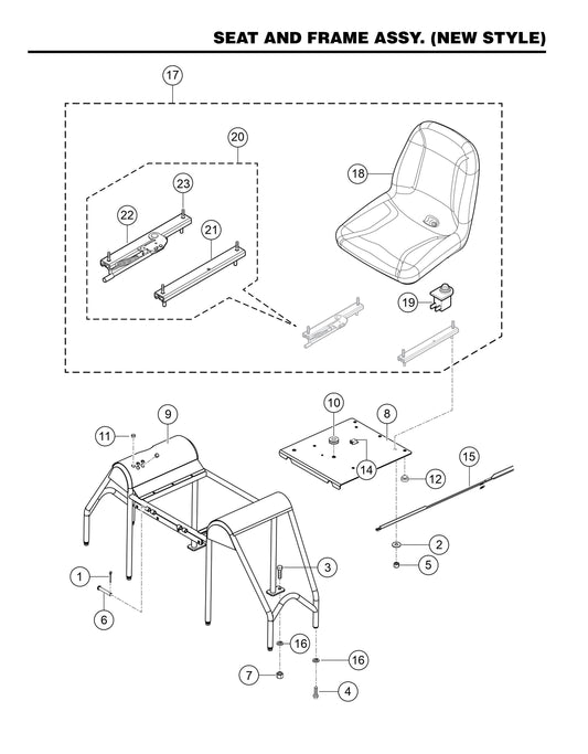 HHN31VTCSL5 Seat and Frame Assembly (New Style)