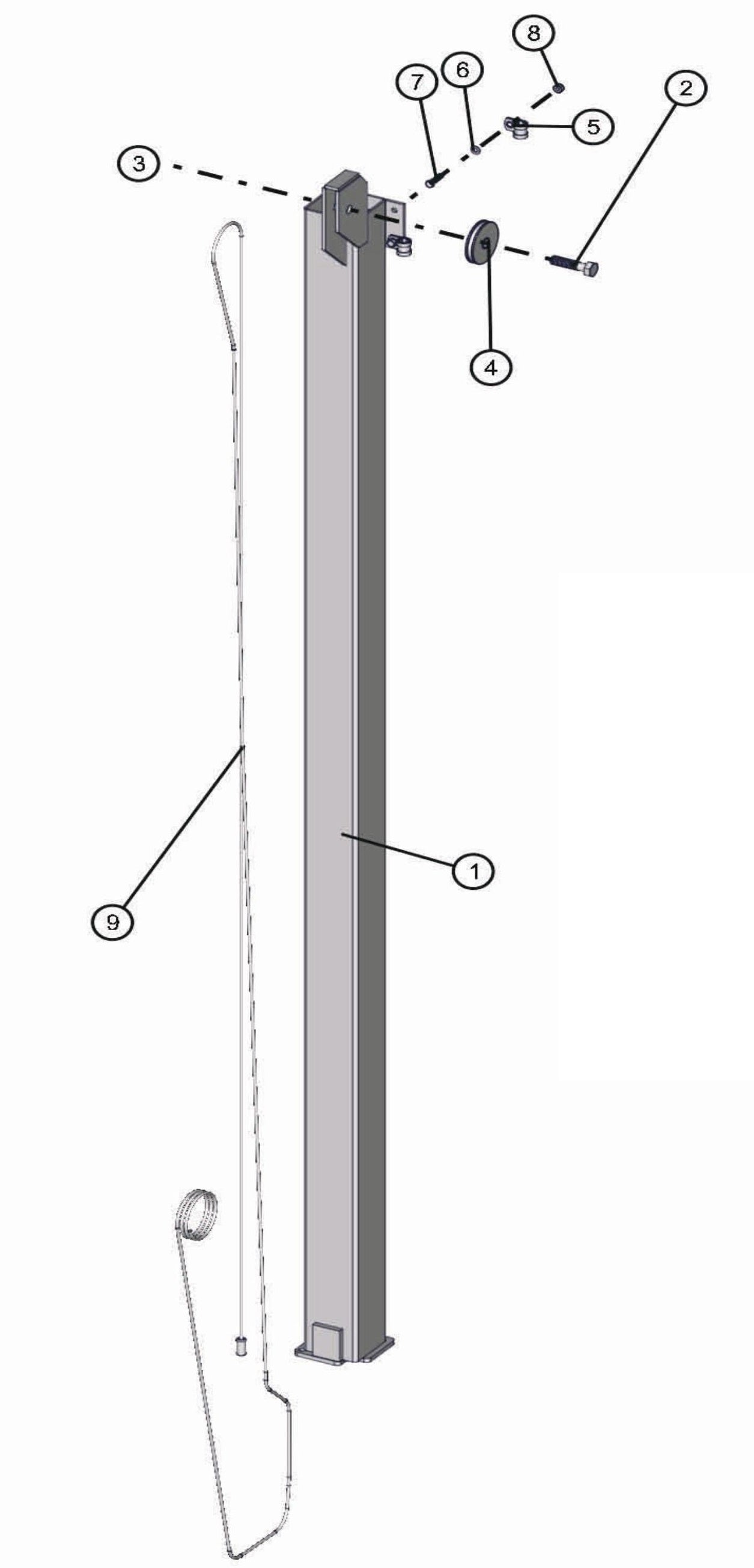 Shed-Lite PAL 4000 GP 3" Tower Section Assembly Parts By Allmand