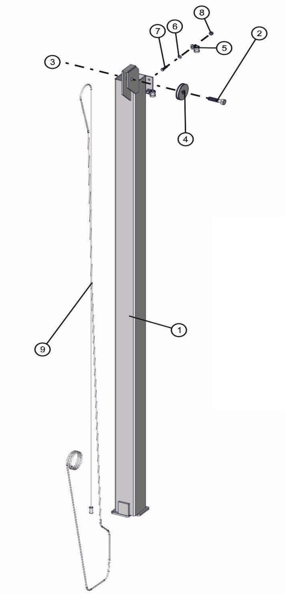 Shed-Lite PAL 4000 GP 3" Tower Section Assembly Parts By Allmand