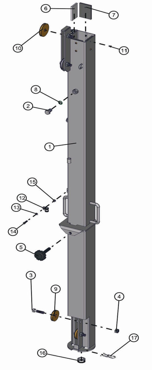 Shed-Lite PAL 4000 GP 4" Tower Section Assembly Parts By Allmand